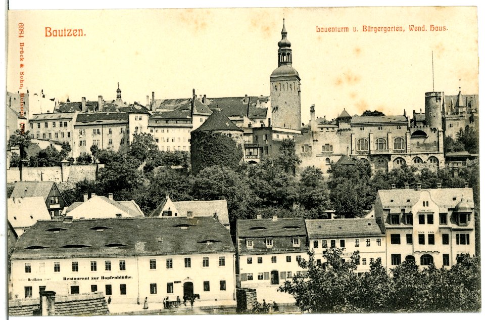 06984-Bautzen-1906-Lauenturm und Bürgergarten, Wendisches Haus-Brück & Sohn Kunstverlag