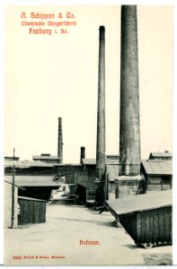 08892-Freiberg-1907-Düngerfabrik Schippan Hofraum-Brück & Sohn Kunstverlag