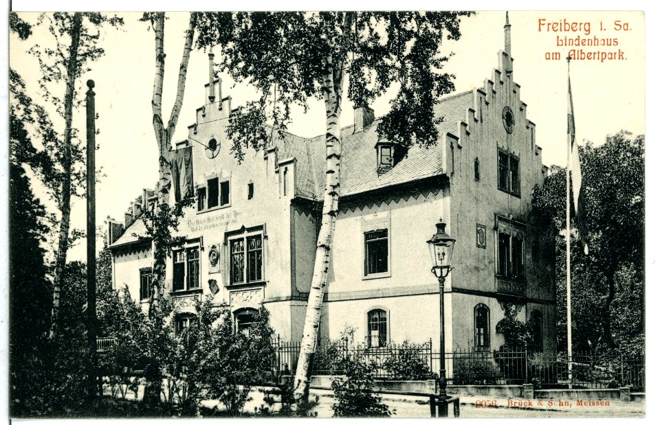 09056-Freiberg-1907-Lindenhaus am Albertpark-Brück & Sohn Kunstverlag