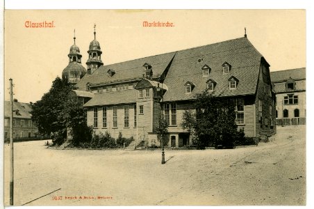 09137-Clausthal-1907-Marktkirche-Brück & Sohn Kunstverlag