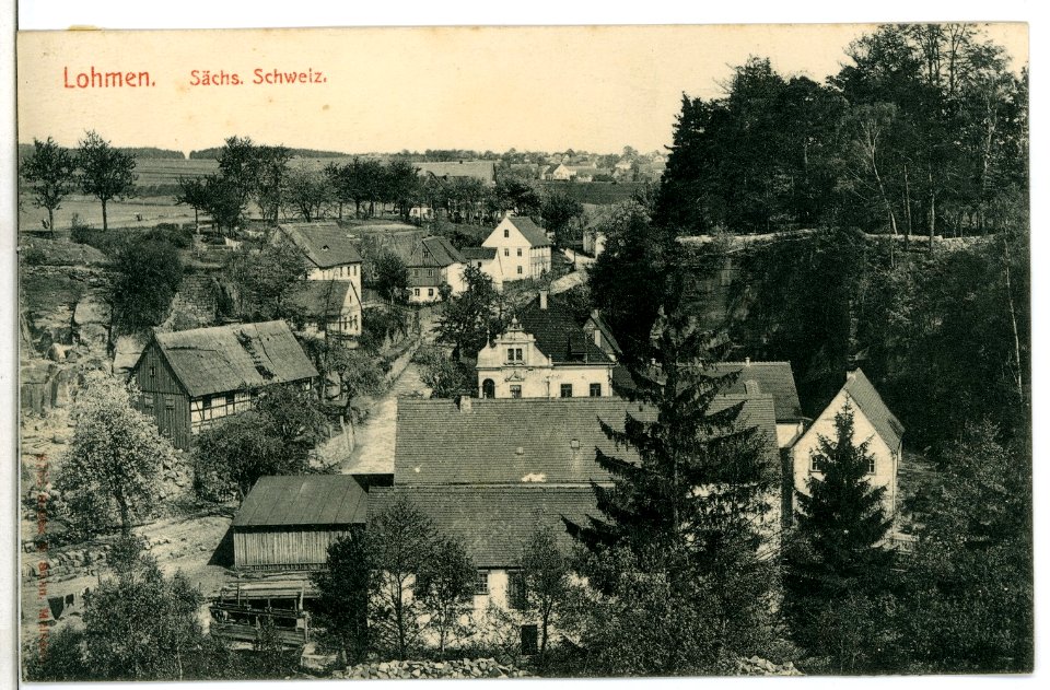 08764-Lohmen-1907-Blick auf Lohmen-Brück & Sohn Kunstverlag