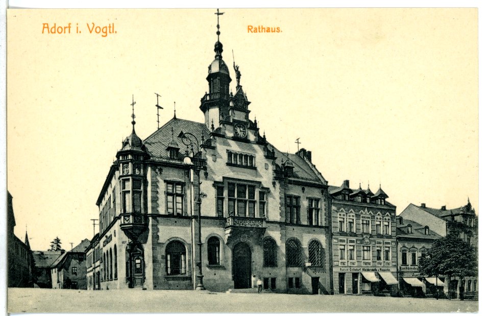 09040-Adorf-1907-Rathaus-Brück & Sohn Kunstverlag