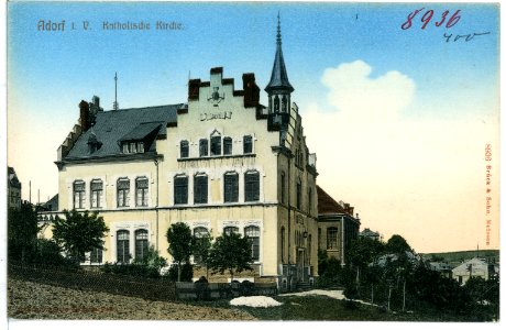08936-Adorf-1907-Katholische Kirche-Brück & Sohn Kunstverlag