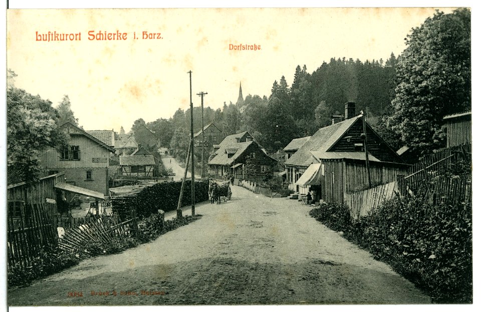 09084-Schierke-1907-Dorfstraße-Brück & Sohn Kunstverlag