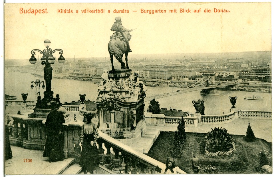 07106-Budapest-1906-Burggarten mit Blick auf die Donau-Brück & Sohn Kunstverlag