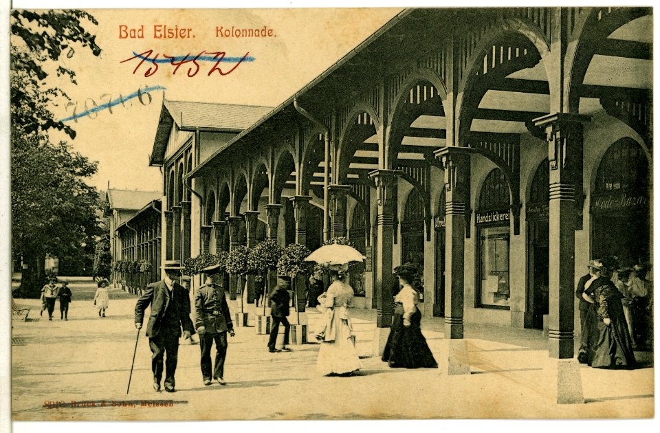 08910-Bad Elster-1907-Kolonnade-Brück & Sohn Kunstverlag