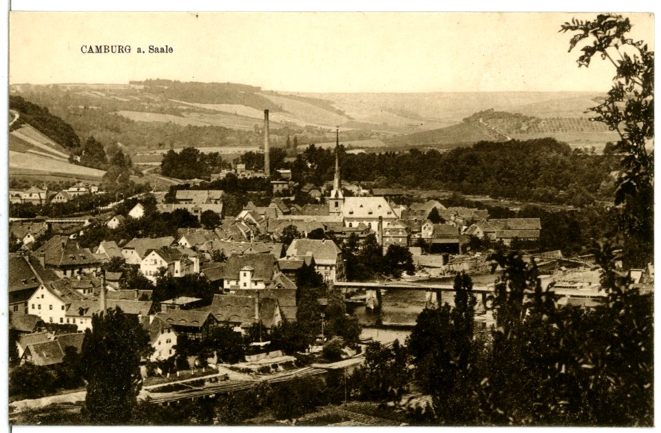 07132-Camburg-1906-Blick auf Camburg-Brück & Sohn Kunstverlag