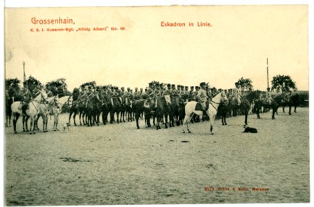 09373-Großenhain-1907-Eskadron in Linie - Husaren-Regiment Nr. 18-Brück & Sohn Kunstverlag