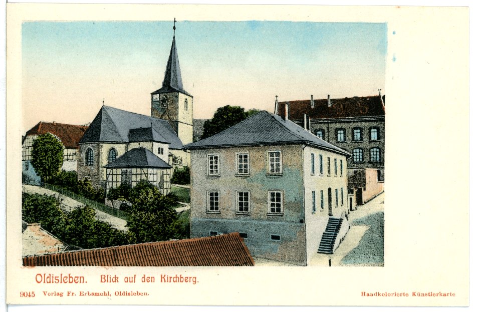 09045-Oldisleben-1907-Blick auf den Kirchberg-Brück & Sohn Kunstverlag