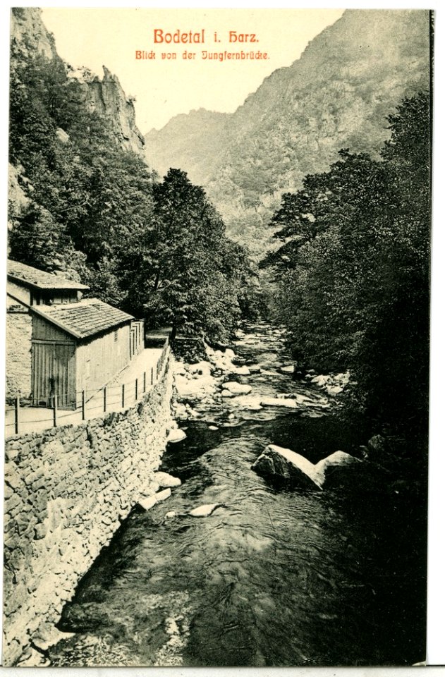 09106-Bodetal-1907-Blick von der Jungfernbrücke-Brück & Sohn Kunstverlag