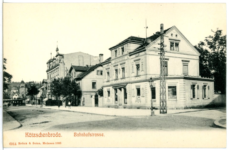 06914-Kötzschenbroda-1906-Bahnhofstraße-Brück & Sohn Kunstverlag