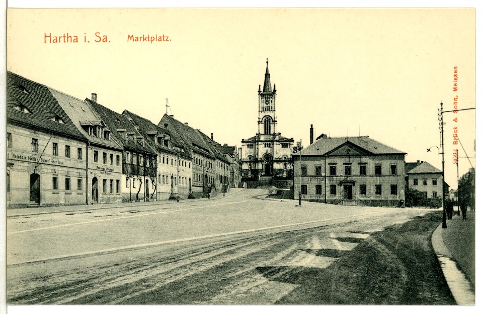 09024-Hartha-1907-Marktplatz-Brück & Sohn Kunstverlag