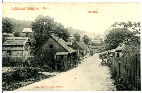 09085-Schierke-1907-Dorfstraße-Brück & Sohn Kunstverlag