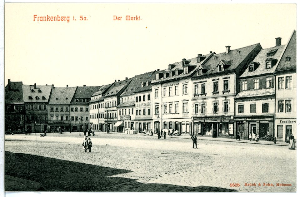 09538-Frankenberg-1908-Der Markt-Brück & Sohn Kunstverlag