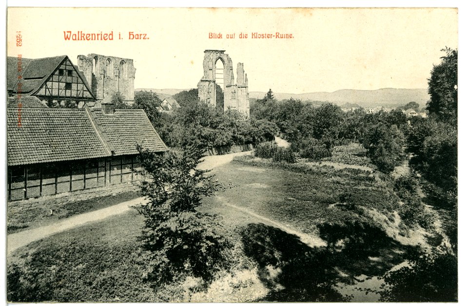 09252-Walkenried-1907-Blick auf die Klosterruine-Brück & Sohn Kunstverlag