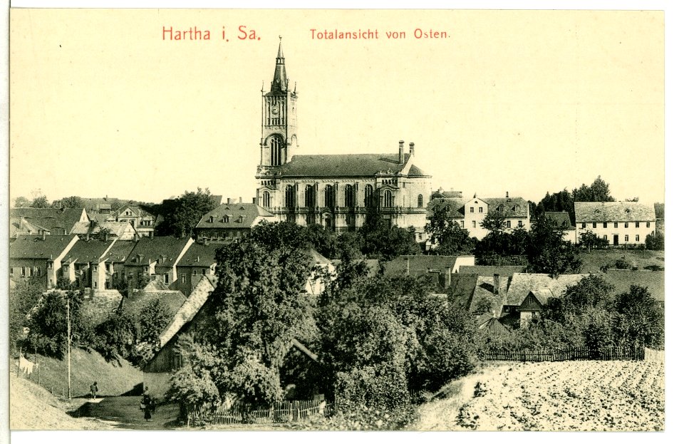 09030-Hartha-1907-Totalansicht von Osten-Brück & Sohn Kunstverlag