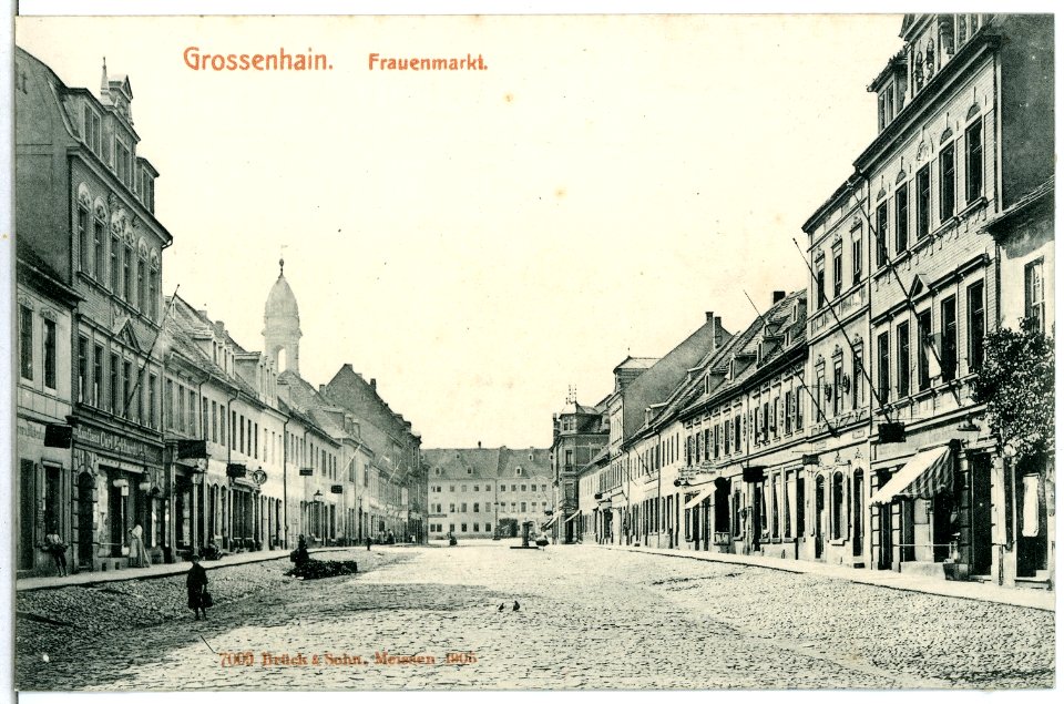 07009-Großenhain-1906-Frauenmarkt-Brück & Sohn Kunstverlag