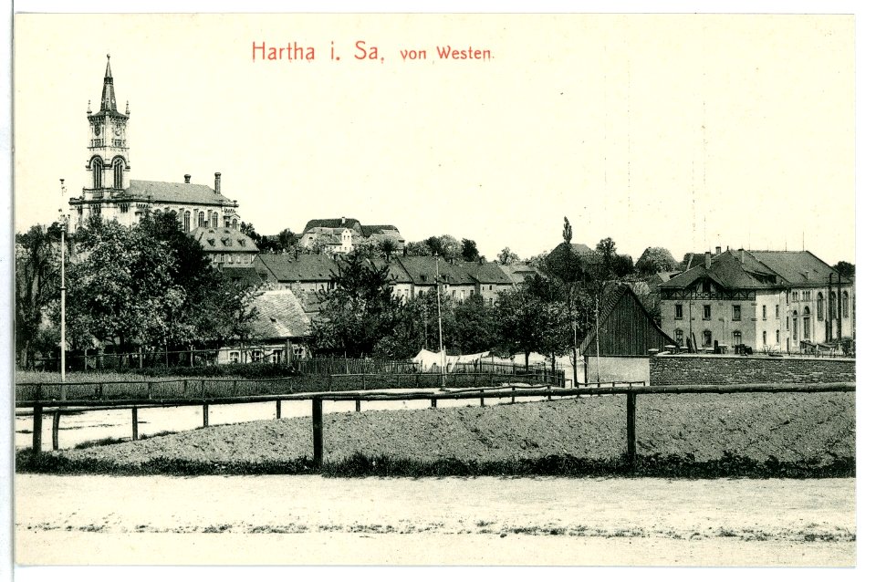 09021-Hartha-1907-Blick auf Hartha von Westen-Brück & Sohn Kunstverlag