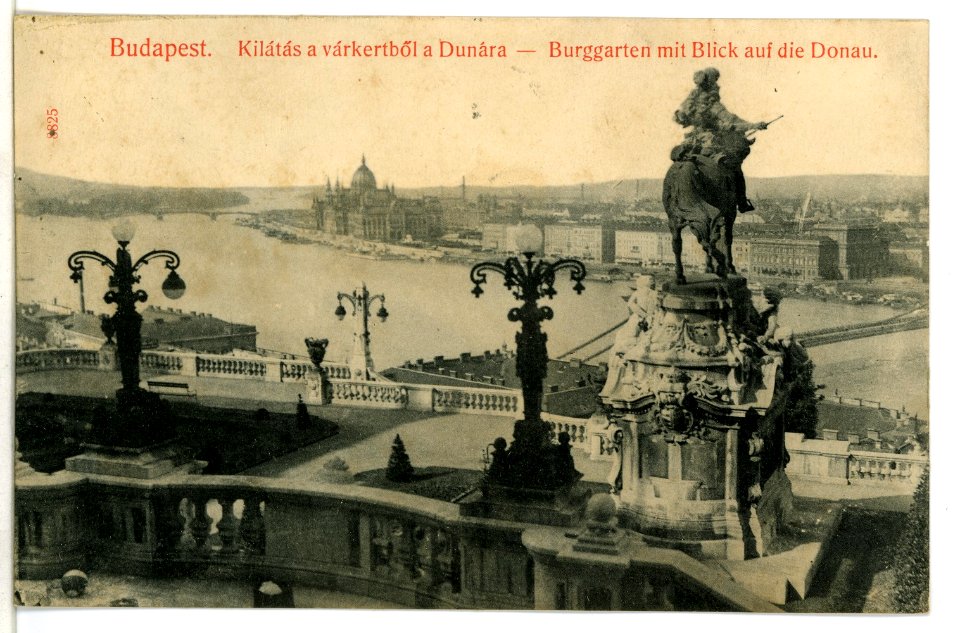 08825-Budapest-1907-Burggarten mit Blick auf die Donau-Brück & Sohn Kunstverlag