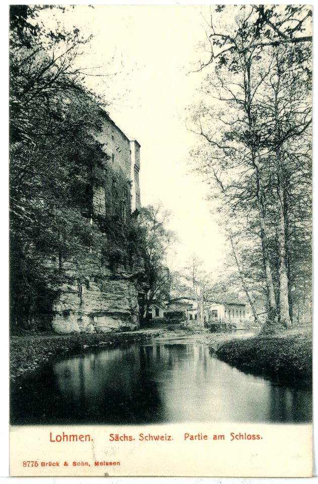 08775-Lohmen-1907-Am Schloß-Brück & Sohn Kunstverlag