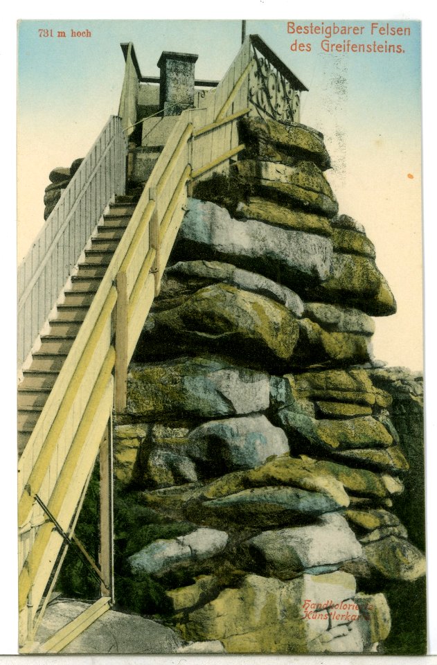 08854-Ehrenfriedersdorf-1907-Greifensteine - Aussichtsfelsen-Brück & Sohn Kunstverlag