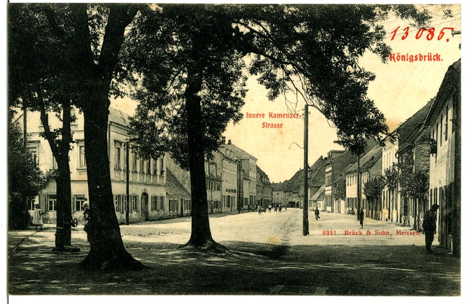 08951-Königsbrück-1907-Innere Kamenzer Straße-Brück & Sohn Kunstverlag