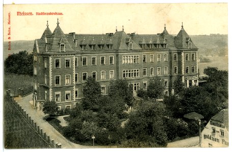 08866-Meißen-1907-Stadtkrankenhaus-Brück & Sohn Kunstverlag