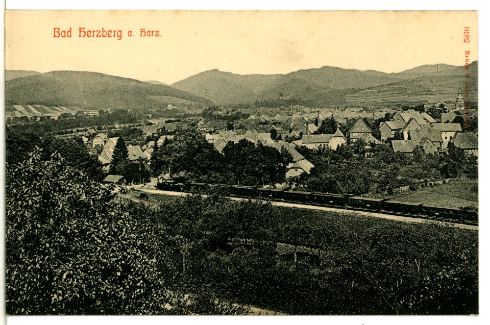 09182-Bad Herzberg-1907-Blick auf Bad Herzberg-Brück & Sohn Kunstverlag