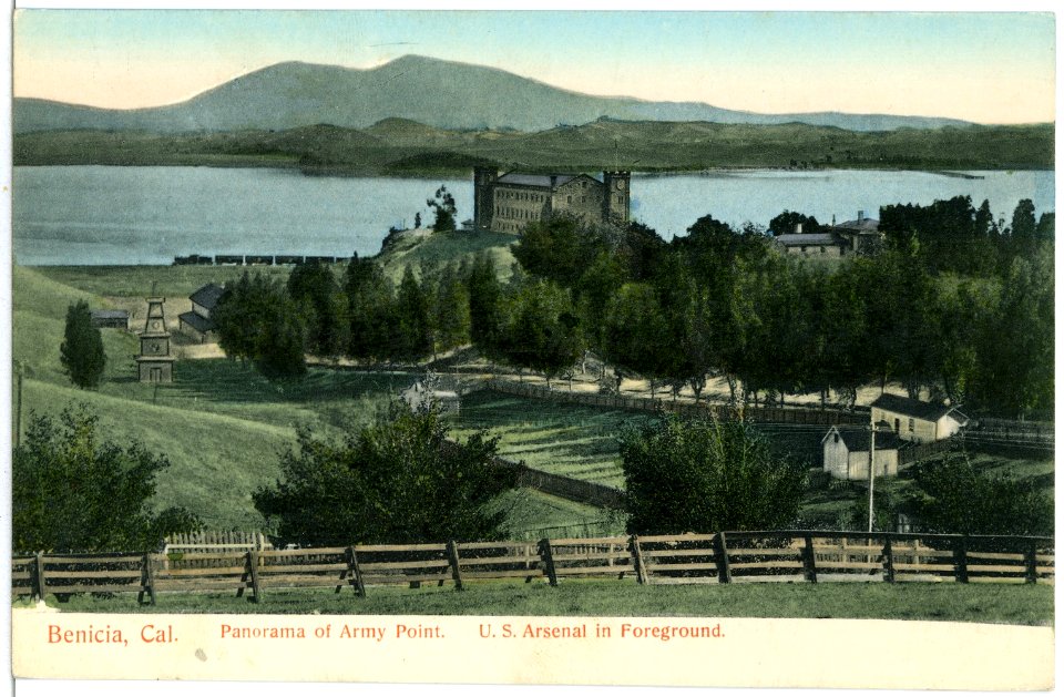 06902-Benicia-1906-Panorama of Army Point, U.S. Arsenal in Foreground-Brück & Sohn Kunstverlag