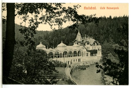 08896-Karlsbad-1907-Cafe Kaiserpark-Brück & Sohn Kunstverlag