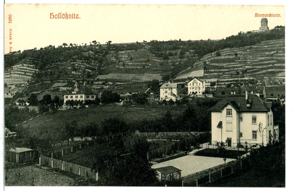 09431-Radebeul-1908-Hoflößnitz, Bismarckturm-Brück & Sohn Kunstverlag
