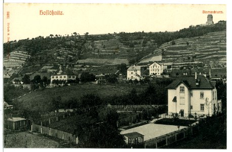 09431-Radebeul-1908-Hoflößnitz, Bismarckturm-Brück & Sohn Kunstverlag
