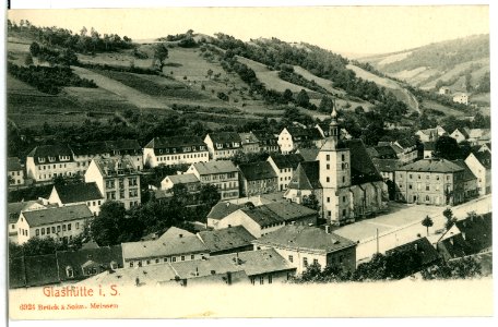 06924-Glashütte-1906-Blick auf Glashütte-Brück & Sohn Kunstverlag