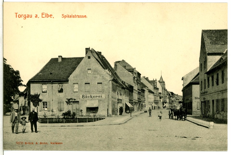 09426-Torgau-1908-Spital - Straße-Brück & Sohn Kunstverlag