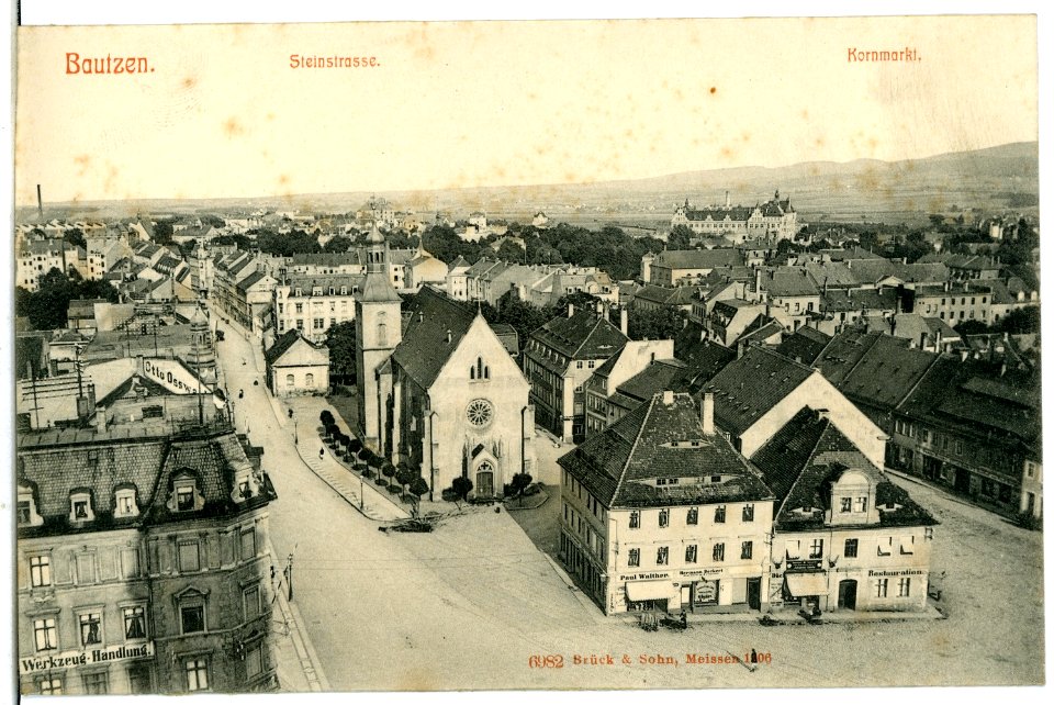 06982-Bautzen-1906-Steinstraße - Kornmarkt-Brück & Sohn Kunstverlag