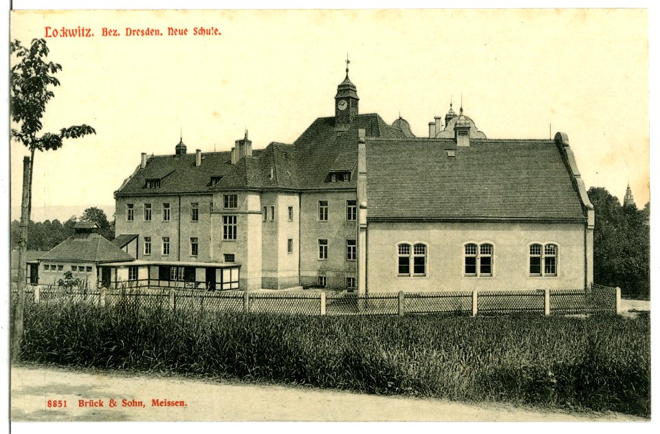 08851-Lockwitz-1907-Neue Schule-Brück & Sohn Kunstverlag