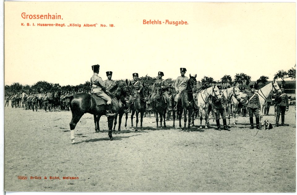 09368-Großenhain-1907-Befehls-Ausgabe - Husaren-Regiment Nr. 18-Brück & Sohn Kunstverlag