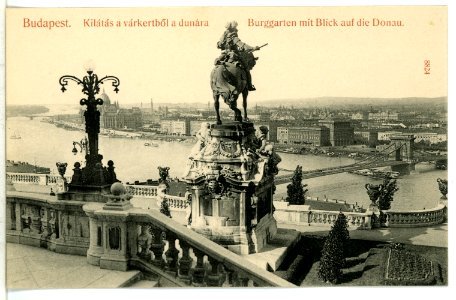 08824-Budapest-1907-Burggarten mit Blick auf die Donau-Brück & Sohn Kunstverlag