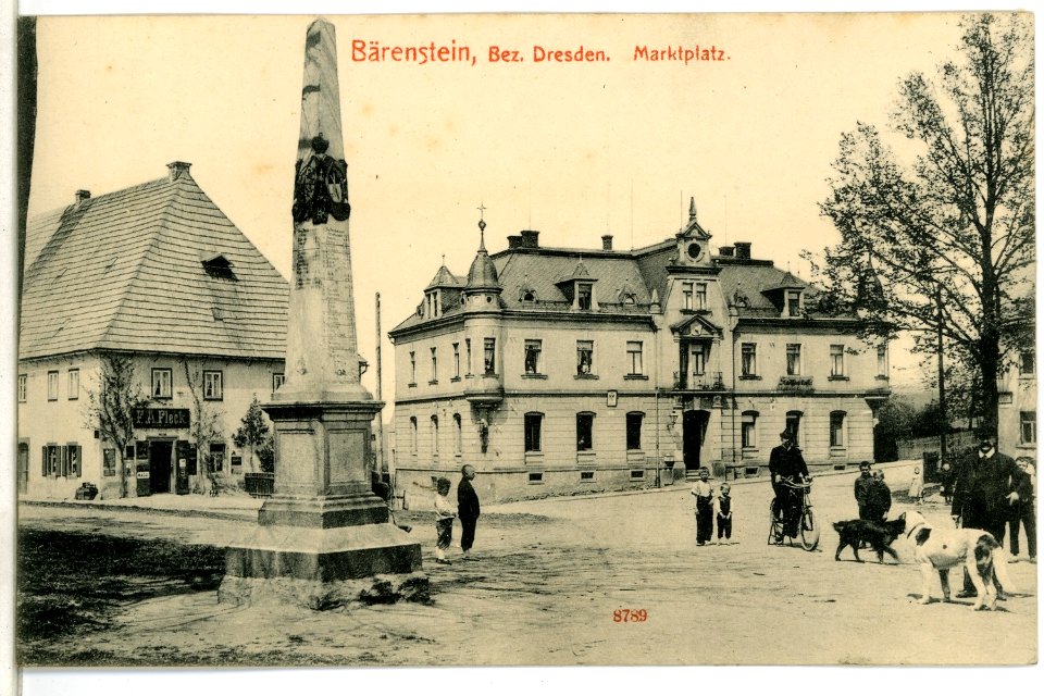 08789-Bärenstein-1907-Marktplatz-Brück & Sohn Kunstverlag