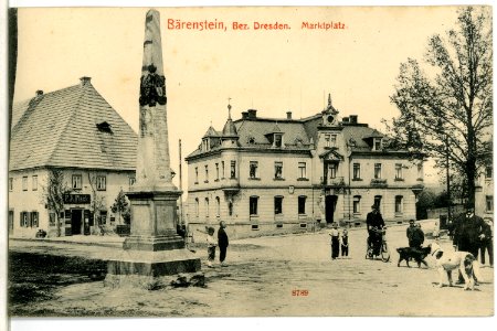 08789-Bärenstein-1907-Marktplatz-Brück & Sohn Kunstverlag