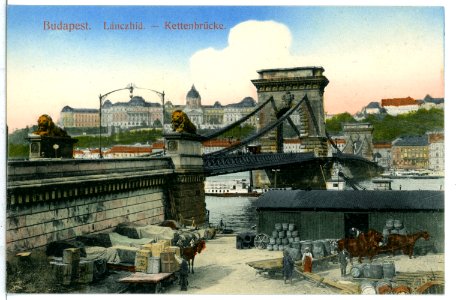 08830-Budapest-1907-Kettenbrücke-Brück & Sohn Kunstverlag