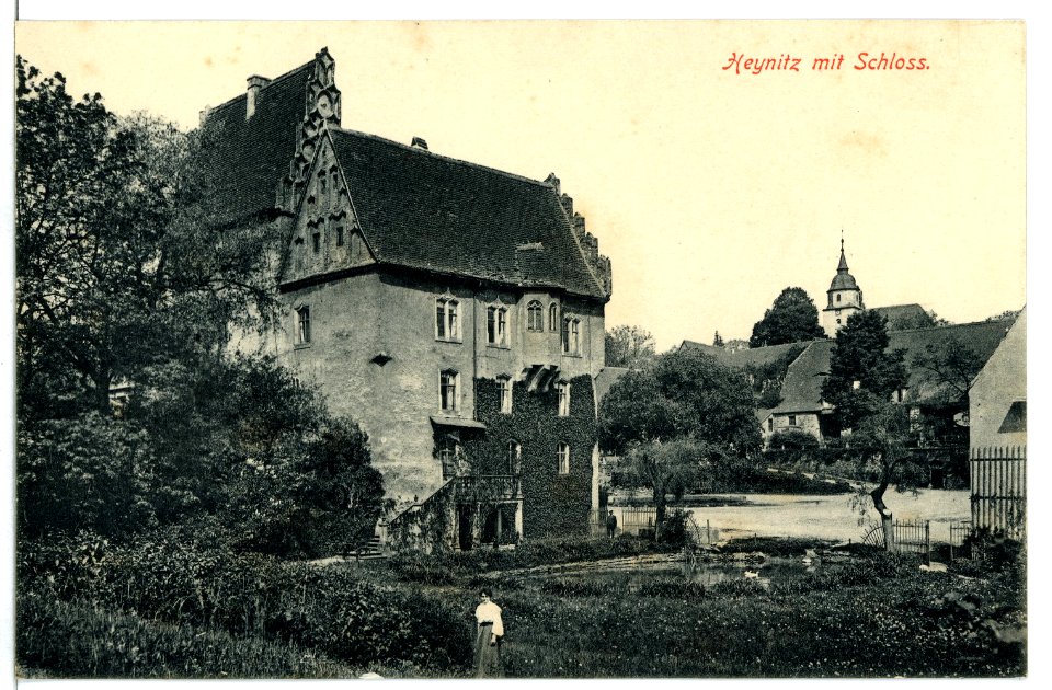 08977-Heynitz-1907-mit Schloß-Brück & Sohn Kunstverlag