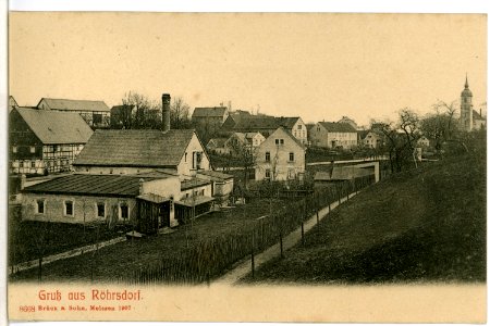 08668-Röhrsdorf-1907-Blick über das Dorf-Brück & Sohn Kunstverlag