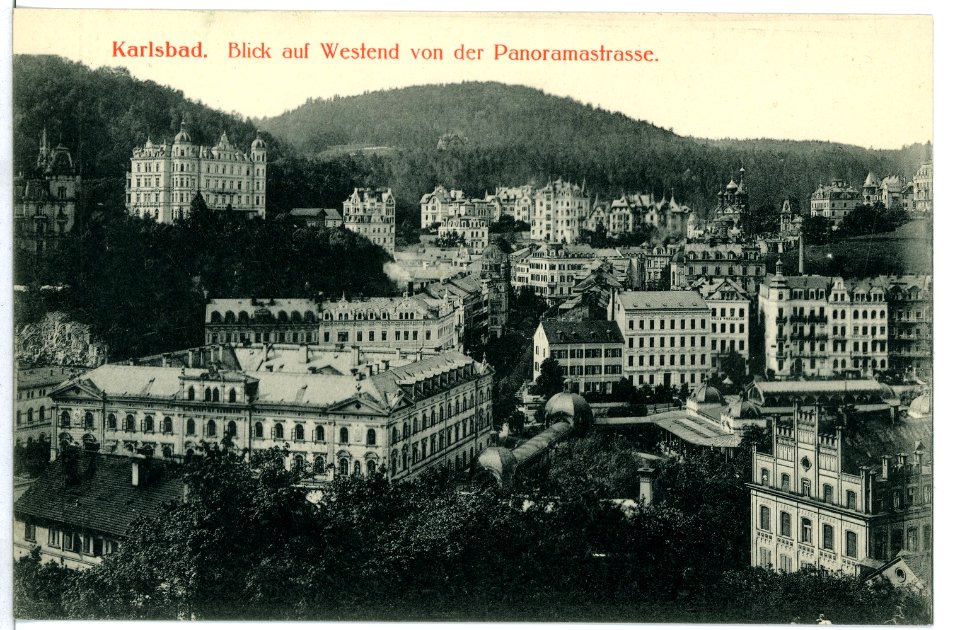 08989-Karlsbad-1907-Blick auf Westend von der Panoramastraße-Brück & Sohn Kunstverlag