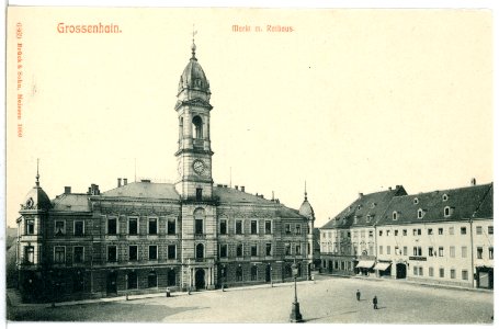 06869-Großenhain-1906-Markt mit Rathaus-Brück & Sohn Kunstverlag