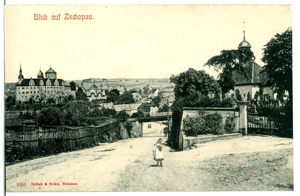 09356-Zschopau-1907-Blick auf Zschopau - Schloß Wildeck-Brück & Sohn Kunstverlag