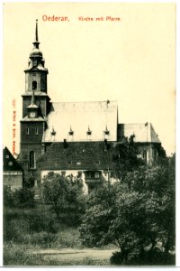 09349-Oederan-1907-Kirche mit Pfarre-Brück & Sohn Kunstverlag