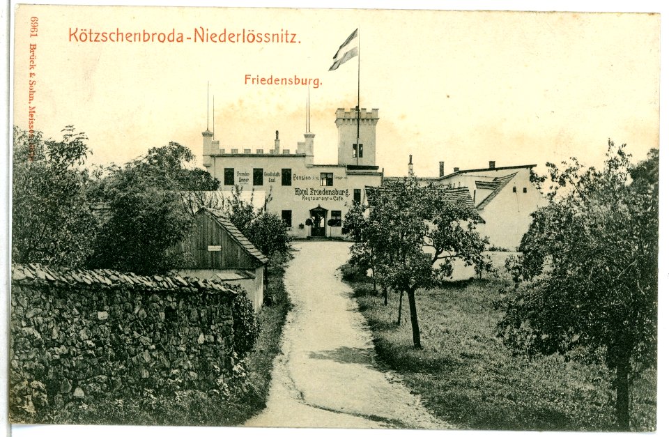 06961-Kötzschenbroda-1906-Vor der Friedensburg-Brück & Sohn Kunstverlag
