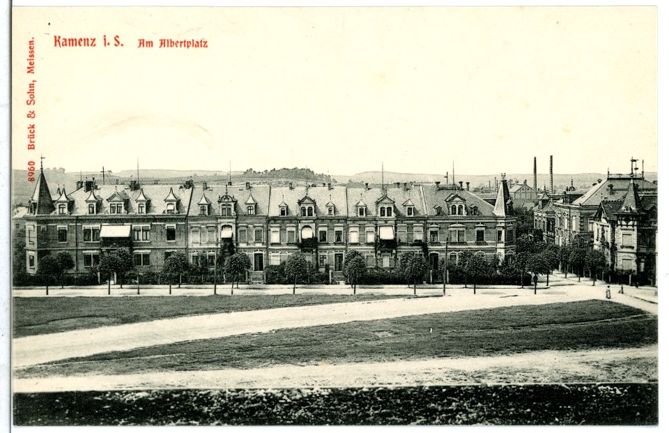 08960-Kamenz-1907-Am Albertplatz-Brück & Sohn Kunstverlag