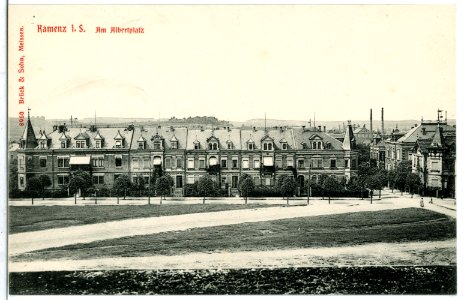 08960-Kamenz-1907-Am Albertplatz-Brück & Sohn Kunstverlag